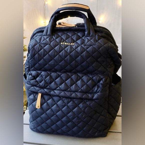 MZ Wallace Quilted Black Backpack - Picture 1 of 11